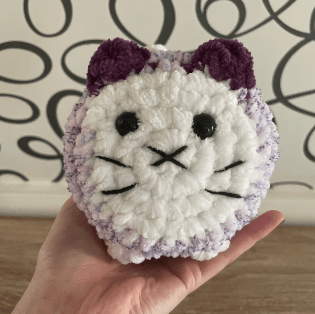 Chat boule violet